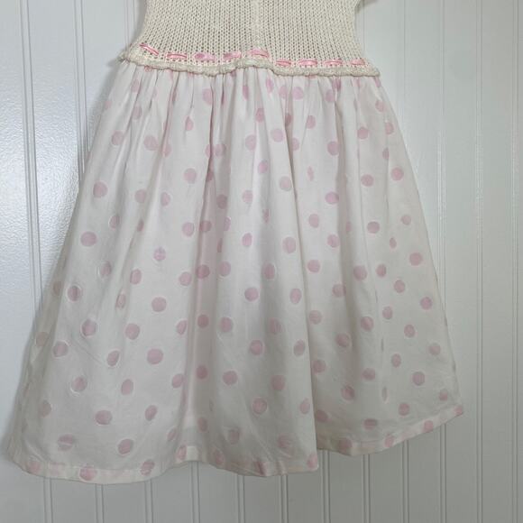 VTG Luba Robert Baby Girls Dress Size 24 mos Easter Party Church Pink Dots - Picture 3 of 9